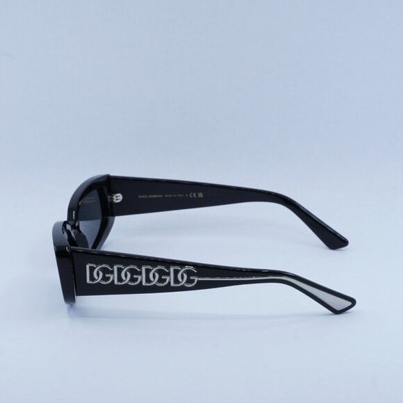 🕶️ New Dolce & Gabbana DG4445 501/87 Sunglasses -Black Frame, Dark Grey Lenses - Picture 5 of 11